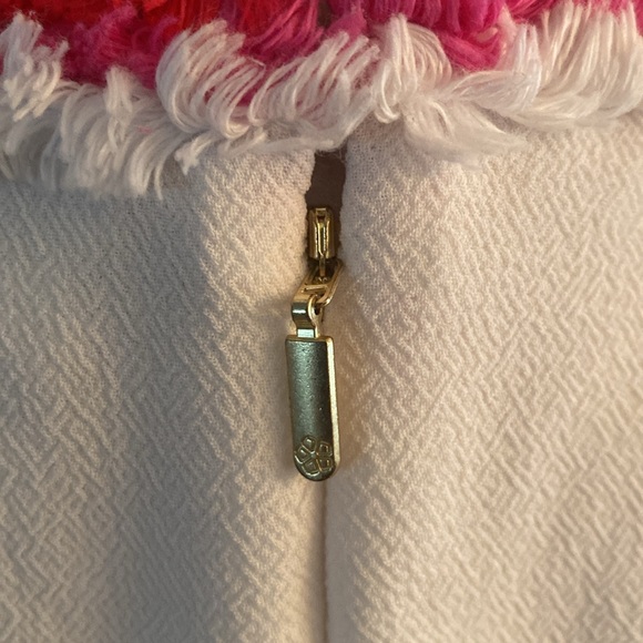 Trina Turk dress white with pink and red pipping - Picture 8 of 13